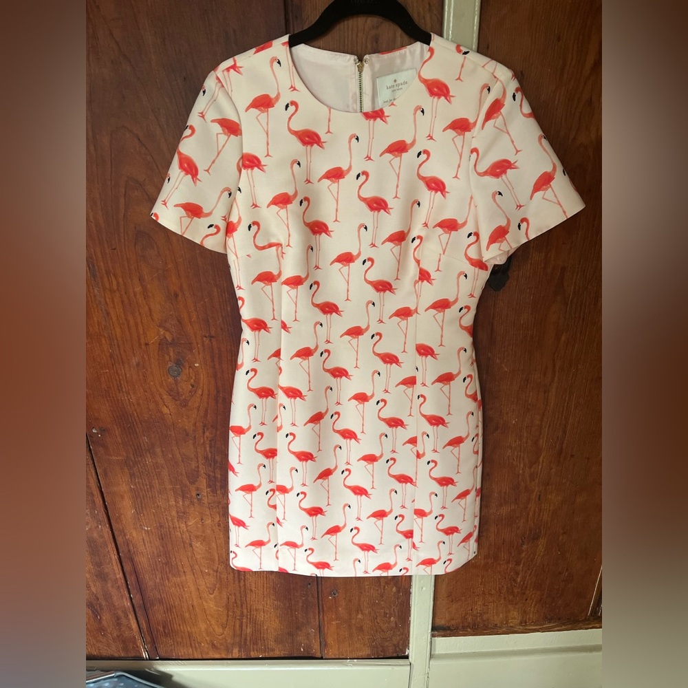 Kate Spade flamingo cocktail dress
